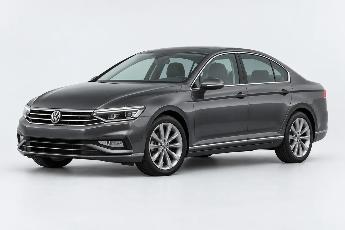 Volkswagen Passat — вид спереди в три четверти