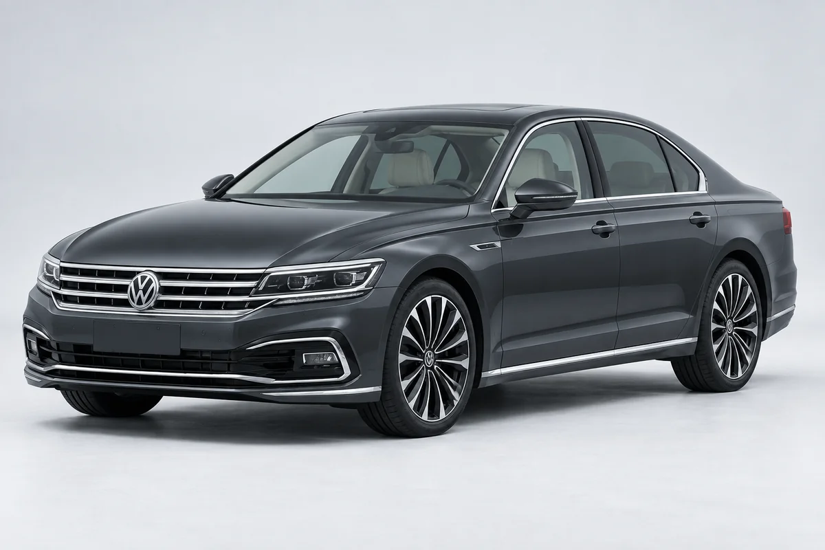 Volkswagen Phideon — вид спереди в три четверти
