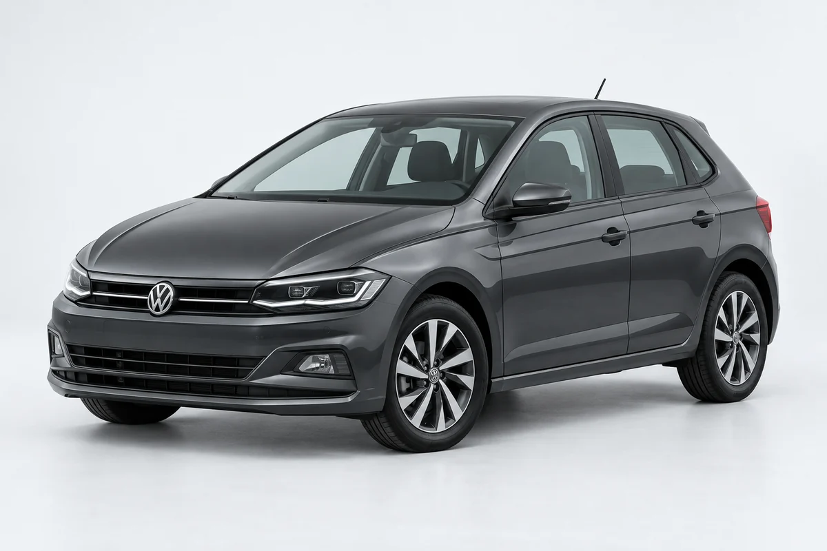 Volkswagen Polo — вид спереди в три четверти