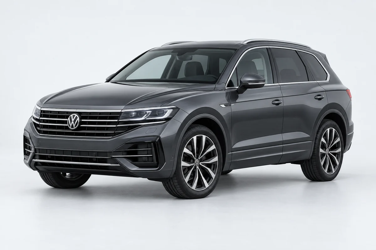 Volkswagen Touareg — вид спереди в три четверти