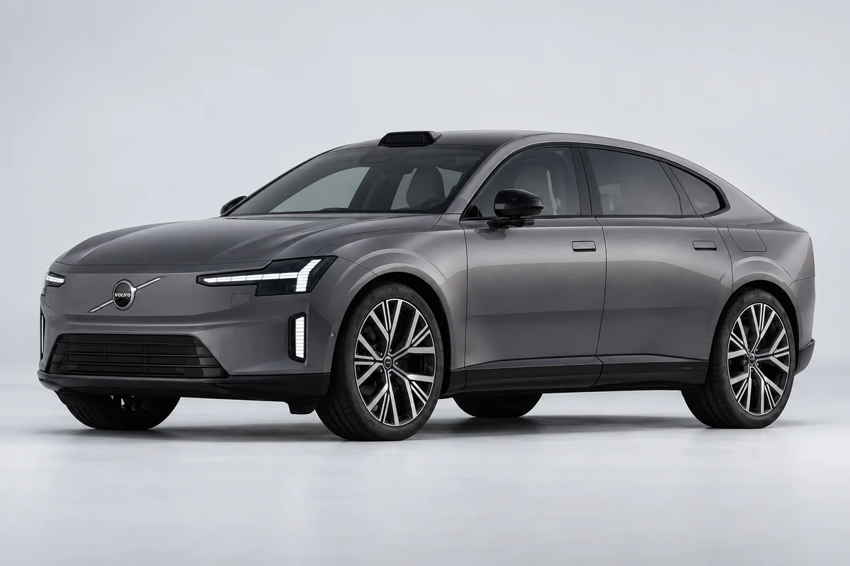 Volvo ES90 — вид спереди в три четверти